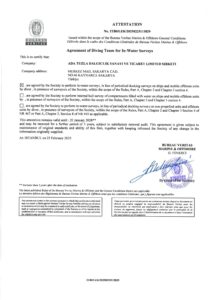 Bureau Veritas Certificate