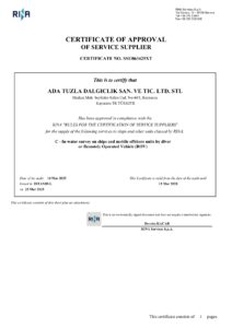 RINA Klas Certificate